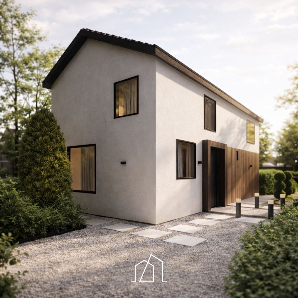 Entreezijde van de totaalrenovatie in Ede